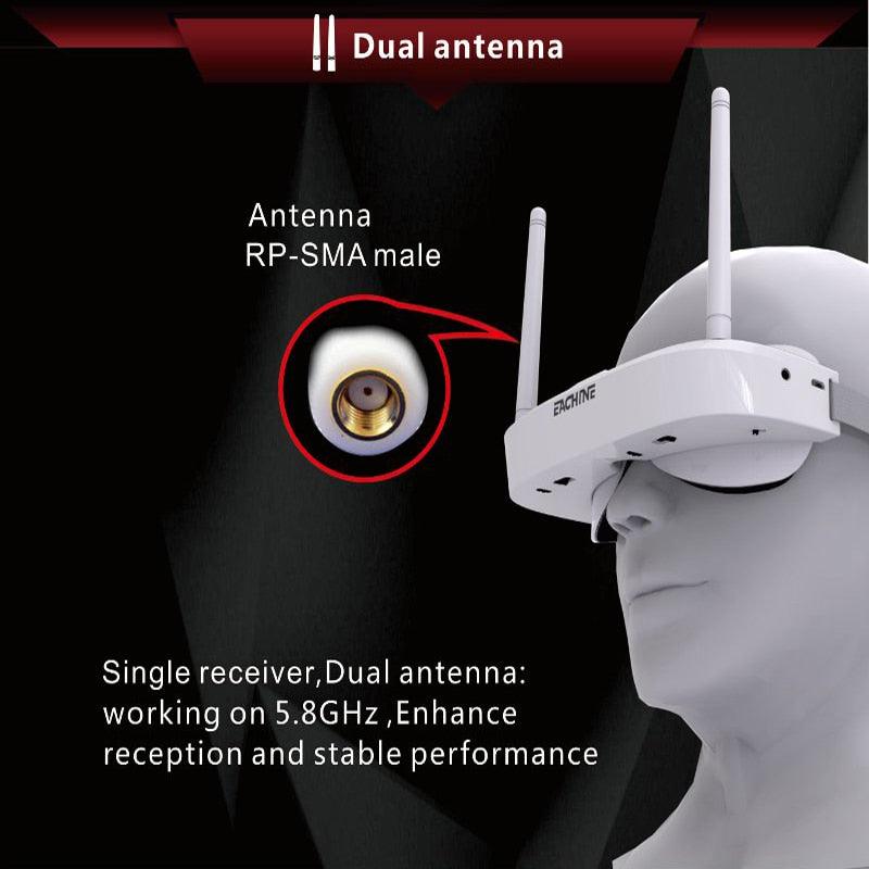 Eachine EV100 FPV Goggle - 720*540 5.8G 72CH FPV Goggles With Dual Antennas Fan 18650 Battery RC Drone FPV Drone Spare Part 7 Eachine EV100 FPV Goggle - 720*540 5.8G 72CH FPV Goggles With Dual Antennas Fan 18650 Battery RC Drone FPV Drone Spare Part - Image 7