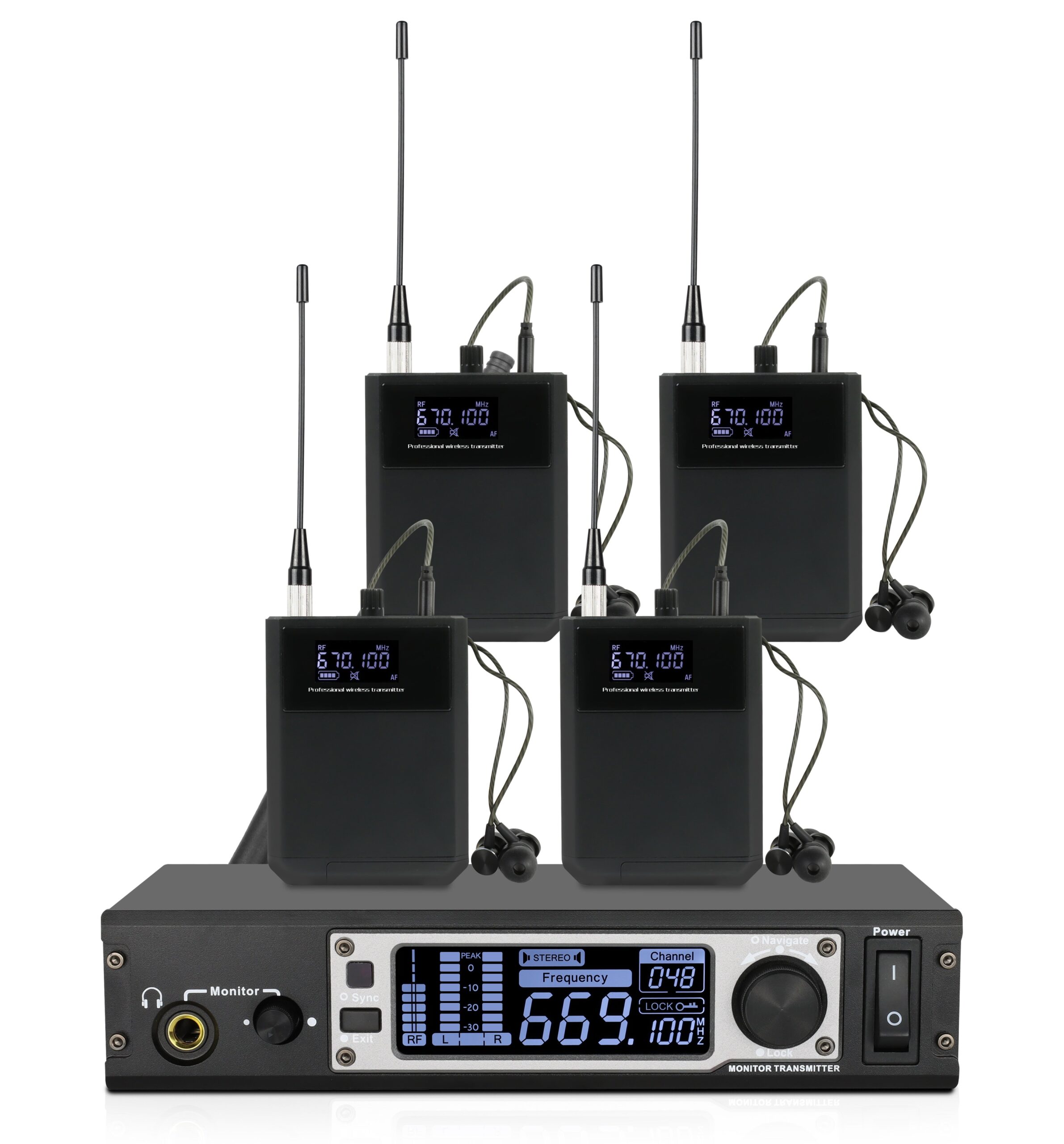 HONGUAN Stereo PSM-X400 - Stereo In Ear Monitor Wireless System Transmitter Monitoring Professional for Stage Performance 1 HONGUAN Stereo PSM-X400 - Stereo In Ear Monitor Wireless System Transmitter Monitoring Professional for Stage Performance