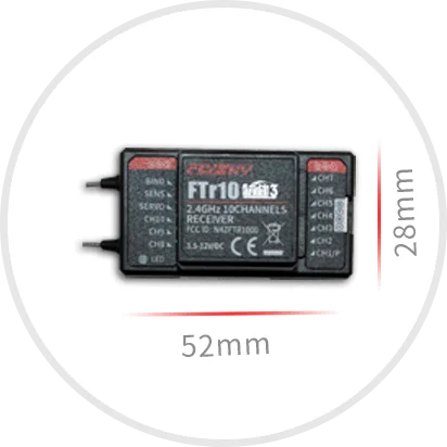 FLYSKY FTR10 2.4Ghz 10CH receiver - is suitable for PL18 NB4 FRM301 FRM302 remote control 5 FLYSKY FTR10 2.4Ghz 10CH receiver - is suitable for PL18 NB4 FRM301 FRM302 remote control — изображение 5