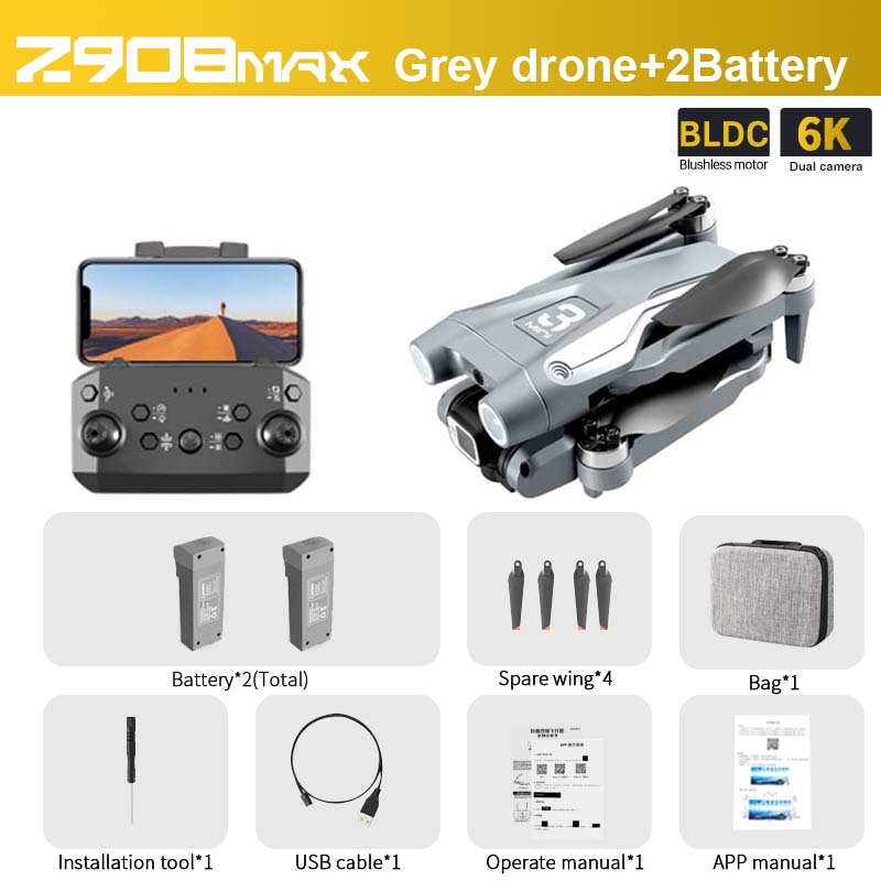 Z908 MAX Drone - 4K HD Professional Dual Camera Optical Flow Brushless 2.4G WIFi Obstacle Avoidance Quadcopter Dron Toy 15 Z908 MAX Drone - 4K HD Professional Dual Camera Optical Flow Brushless 2.4G WIFi Obstacle Avoidance Quadcopter Dron Toy - Image 15