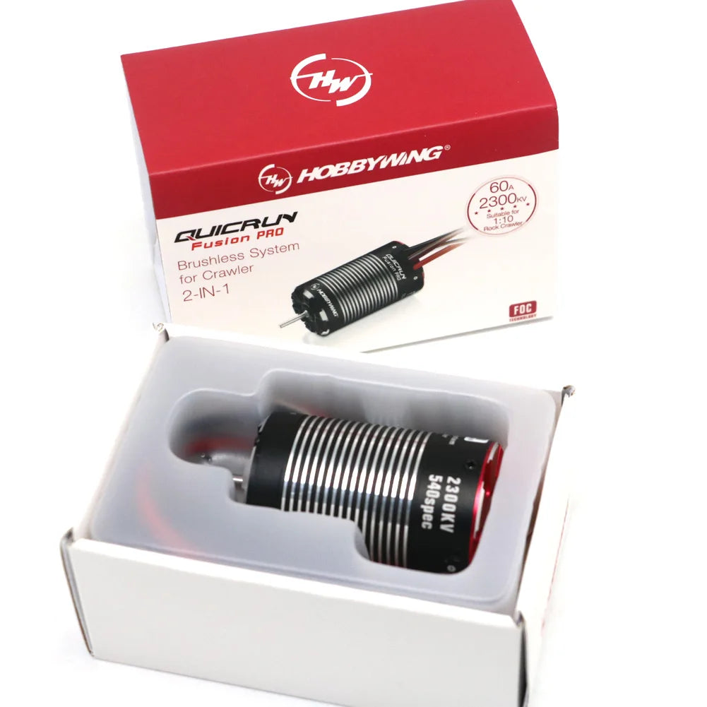 HobbyWing QuicRun Fusion Pro - 540 2300KV Brushless Sensory Motor Built In 60A ESC 2 in 1 for RC 1/10 Climbing Car 6 HobbyWing QuicRun Fusion Pro - 540 2300KV Brushless Sensory Motor Built In 60A ESC 2 in 1 for RC 1/10 Climbing Car - Image 6