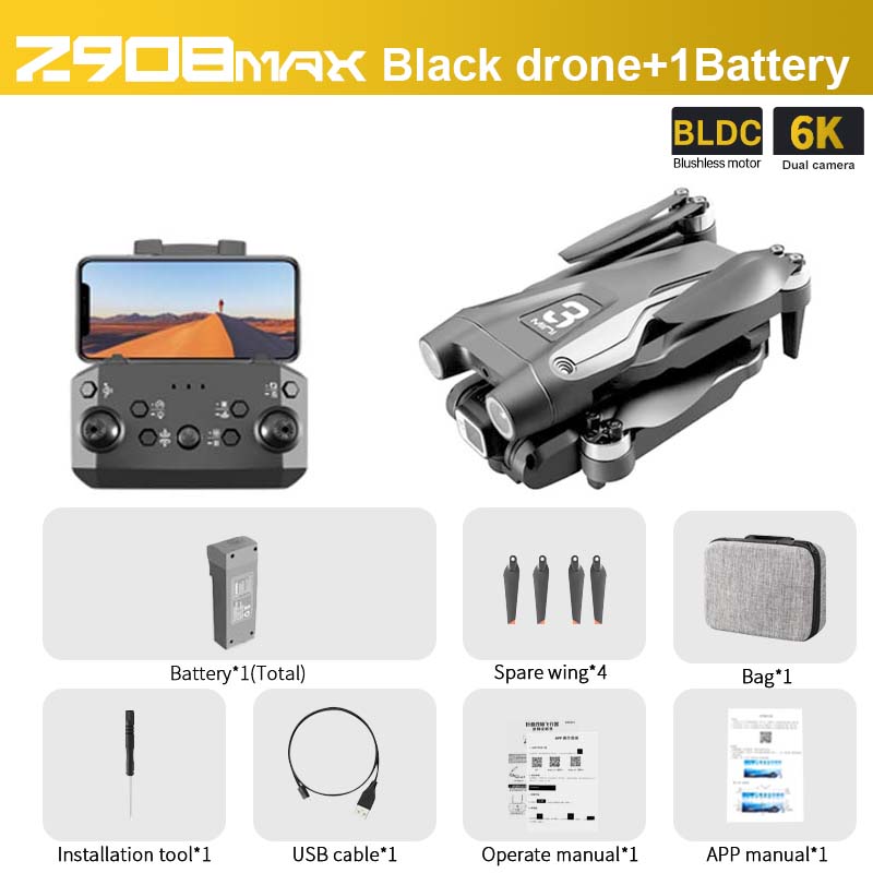 Z908 MAX Drone - 4K HD Professional Dual Camera Optical Flow Brushless 2.4G WIFi Obstacle Avoidance Quadcopter Dron Toy 18 Z908 MAX Drone - 4K HD Professional Dual Camera Optical Flow Brushless 2.4G WIFi Obstacle Avoidance Quadcopter Dron Toy - Image 18