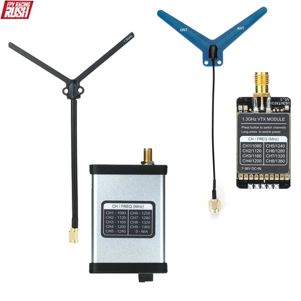 Rush 1.3G 1.2G 800MW 8CH VTX - 7-36V FPV Audio Video Transmitter Receiver Module for RC Remote Multi-Rotor DIY Parts 1 Rush 1.3G 1.2G 800MW 8CH VTX - 7-36V FPV Audio Video Transmitter Receiver Module for RC Remote Multi-Rotor DIY Parts