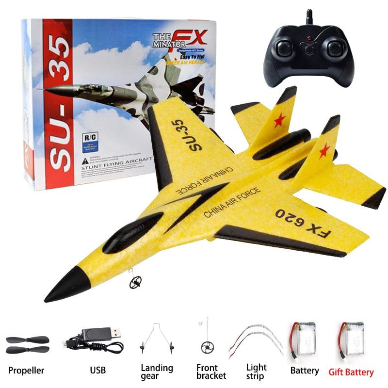 SU-35 Plane RC Foam Aircraft - 2.4G Radio Control Glider Remote Control Fighter Plane Glider Airplane Foam Boys Toys for Children
