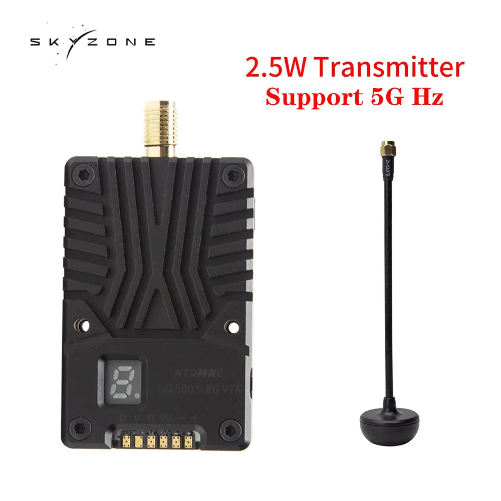 SKYZONE TX2500 5.8GHz 2.5W VTX - Video Transmitter CNC Shell Built-In Cooling Fan For RC FPV Freestyle Long Range Racing Drone 3 SKYZONE TX2500 5.8GHz 2.5W VTX - Video Transmitter CNC Shell Built-In Cooling Fan For RC FPV Freestyle Long Range Racing Drone - Image 3