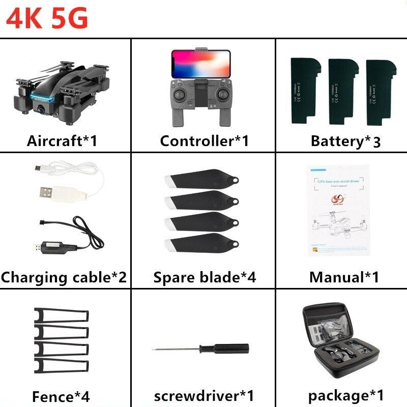 S177 Drone - with HD Aerial Video Camera 4K RC Drones 2.4G/5G RC Helicopter FPV Quadrocopter Drone Foldable toy PK E58 3 S177 Drone - with HD Aerial Video Camera 4K RC Drones 2.4G/5G RC Helicopter FPV Quadrocopter Drone Foldable toy PK E58 - Image 3