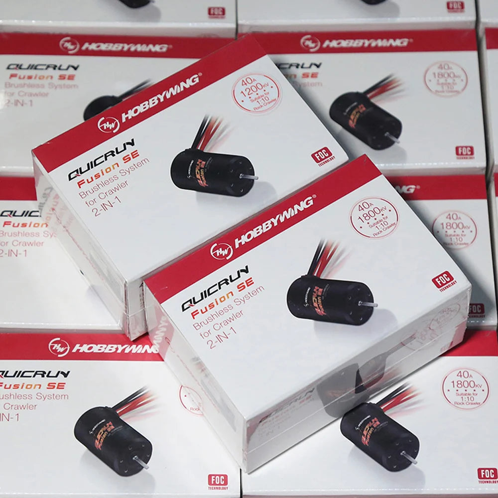 Hobbywing Quicrun Fusion Se - 40a 1800kv 1200kv Combined Motor Esc For 1/10 1/8 Rc Model Car Crawler Accessories 3 Hobbywing Quicrun Fusion Se - 40a 1800kv 1200kv Combined Motor Esc For 1/10 1/8 Rc Model Car Crawler Accessories - Image 3