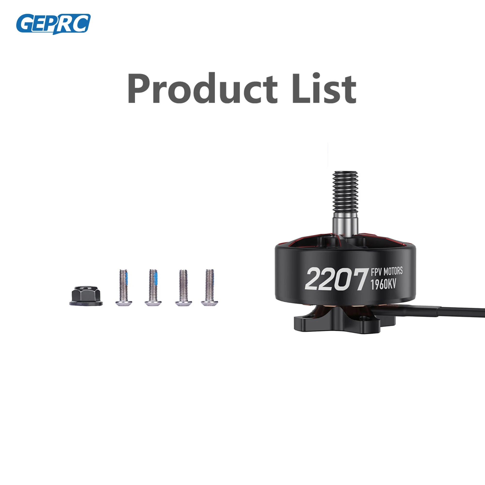 GEPRC SPEEDX2 2207 1960KV/2050KV Motor - 4-5 Inch FPV Drone 6S Brushless Motor FPV RC Multicopter Racing Drone Parts DIY PART 6 GEPRC SPEEDX2 2207 1960KV/2050KV Motor - 4-5 Inch FPV Drone 6S Brushless Motor FPV RC Multicopter Racing Drone Parts DIY PART — изображение 6