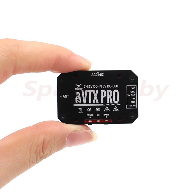 HGLRC Zeus VTX PRO 1.6W 5.8G 40CH Image Transmission with Microphone PIT/25/400/800/1.6W Adjustable For RC FPV Racing Drones 4 HGLRC Zeus VTX PRO 1.6W 5.8G 40CH Image Transmission with Microphone PIT/25/400/800/1.6W Adjustable For RC FPV Racing Drones - Image 4