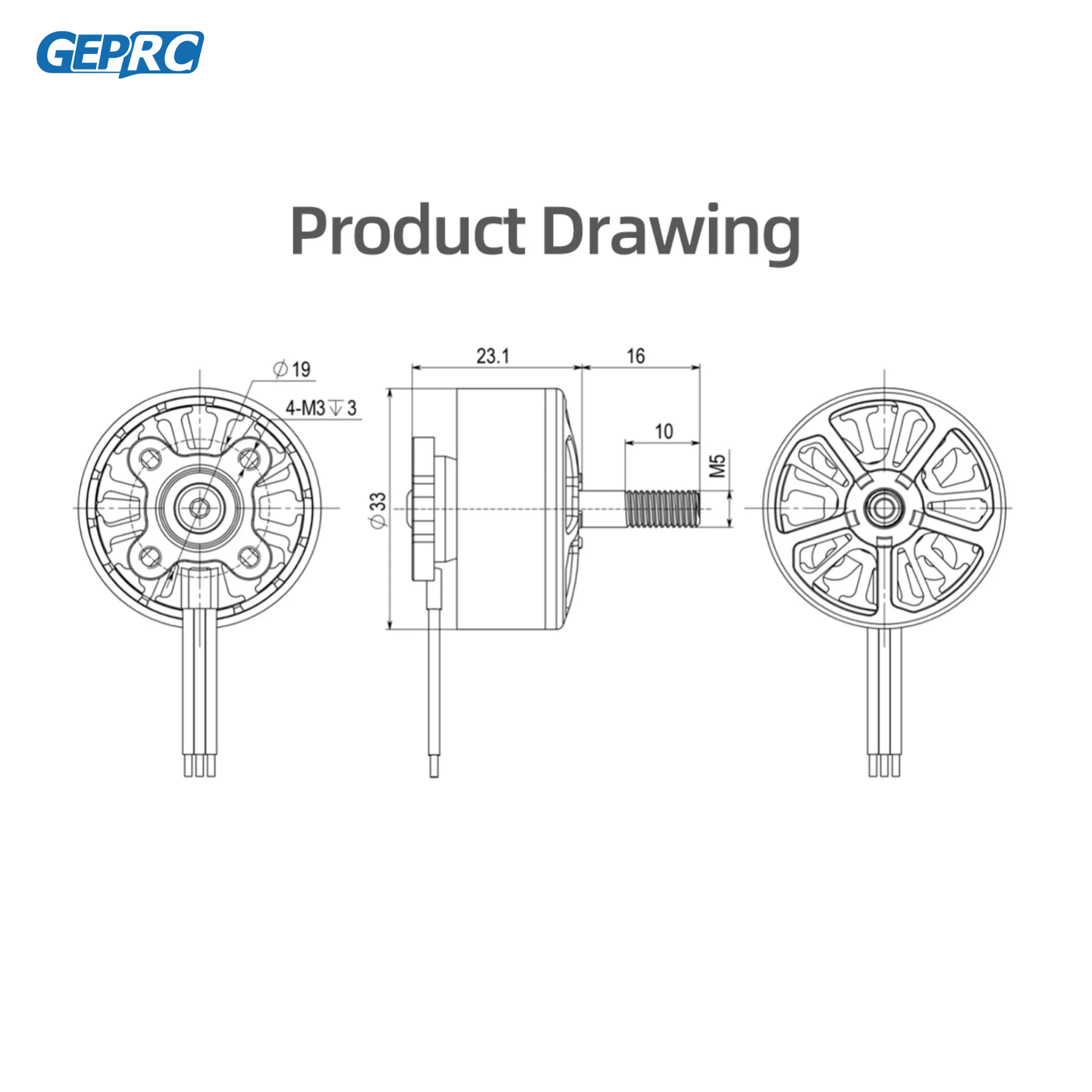 GEPRC EM2810 Motor Brushless Motor - Black with 7/8 Inch ESC 50A-60A RC FPV Racing Drone Multicopter Accessories 6 GEPRC EM2810 Motor Brushless Motor - Black with 7/8 Inch ESC 50A-60A RC FPV Racing Drone Multicopter Accessories — изображение 6