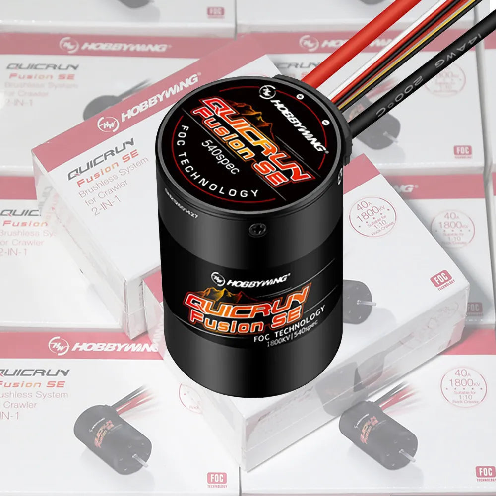 Hobbywing Quicrun Fusion Se - 40a 1800kv 1200kv Combined Motor Esc For 1/10 1/8 Rc Model Car Crawler Accessories 1 Hobbywing Quicrun Fusion Se - 40a 1800kv 1200kv Combined Motor Esc For 1/10 1/8 Rc Model Car Crawler Accessories