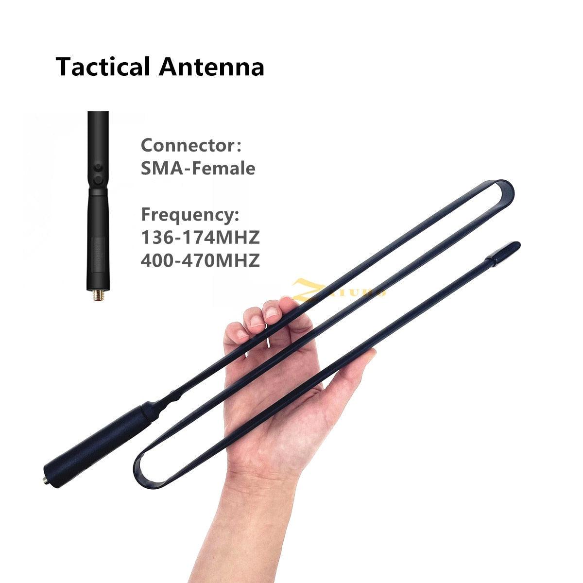 New Tactical SMA-F Foldable Antenna VHF UHF Walkie Talkie Baofeng UV-5R 82 9R Plus antenna BF-888S For CS Hunting Fighting 2 New Tactical SMA-F Foldable Antenna VHF UHF Walkie Talkie Baofeng UV-5R 82 9R Plus antenna BF-888S For CS Hunting Fighting - Image 2