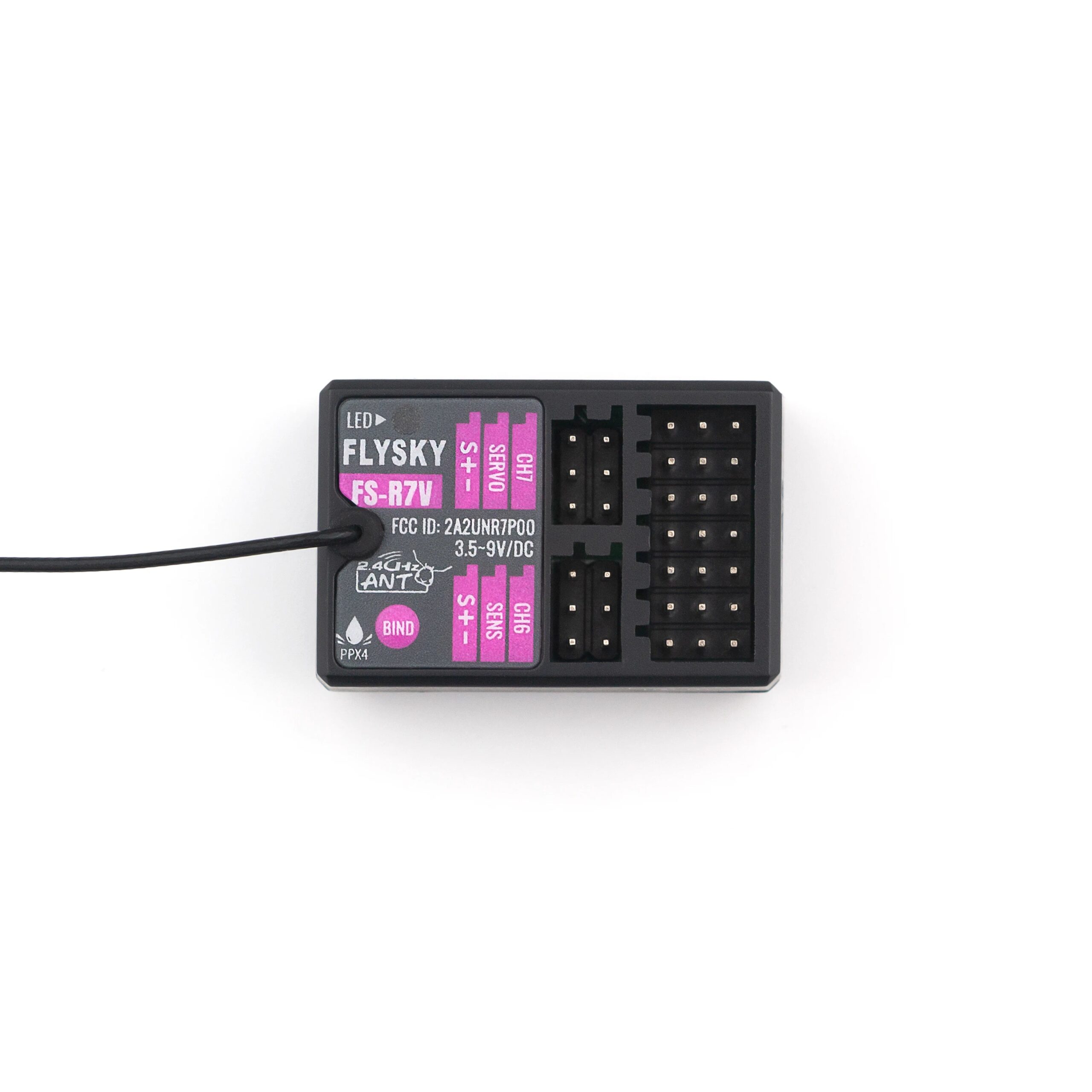 FLYSKY FS-R7V 7CH 2.4G Gyro Receiver - 3.5 ~ 9V/DC ANT Single Antenna PWM for RC Model Cars Boats Transmitter FS-G7P Accessories 1 FLYSKY FS-R7V 7CH 2.4G Gyro Receiver - 3.5 ~ 9V/DC ANT Single Antenna PWM for RC Model Cars Boats Transmitter FS-G7P Accessories