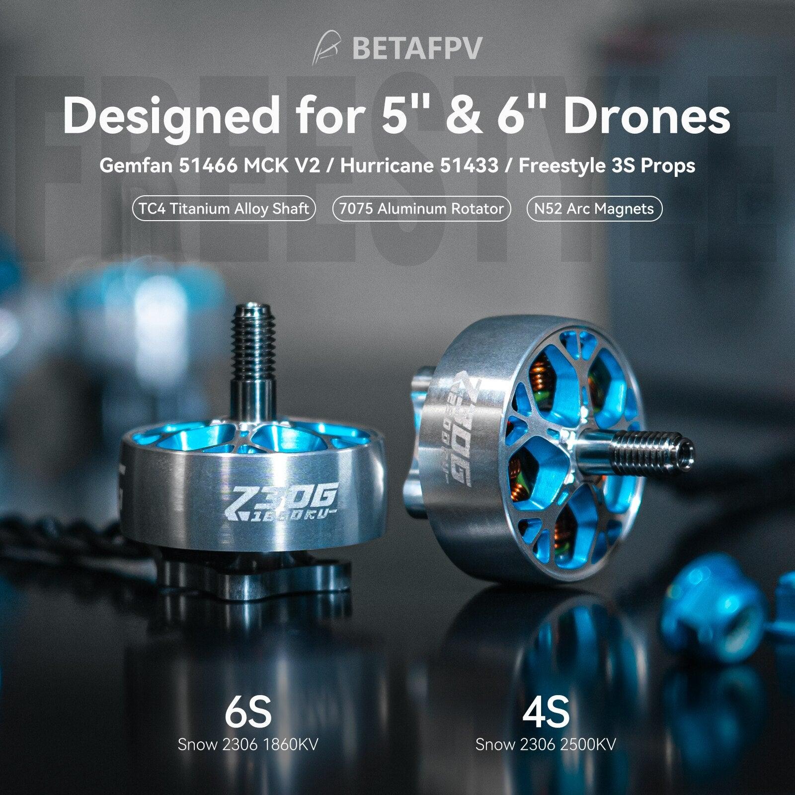 BETAFPV Snow 2306 Brushless Motors 1860KV/2500KV 6 BETAFPV Snow 2306 Brushless Motors 1860KV/2500KV — изображение 6