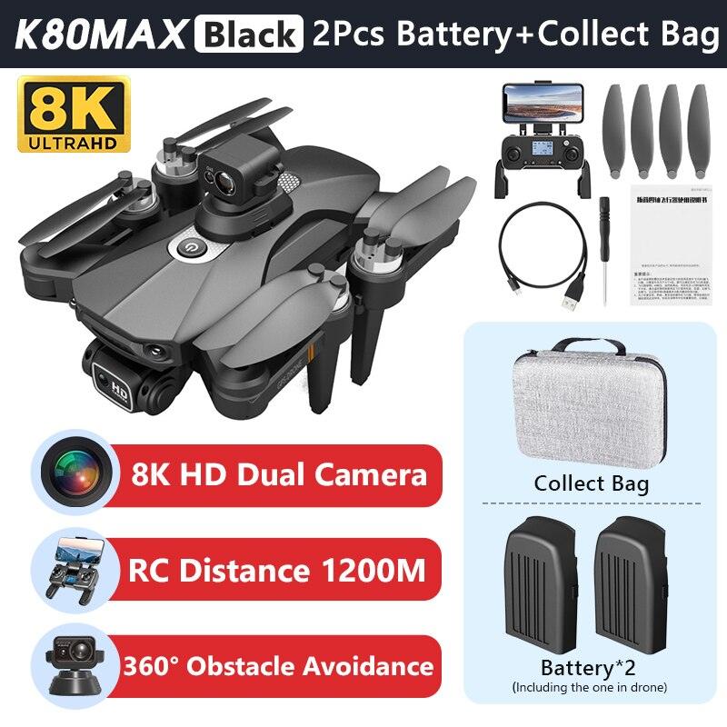 K80 Max Drone - 8K HD Camera Drone Brushless Motor GPS 5G WIFI 360 Obstacle Avoidance Foldable Quadcopter K80 PRO MAX RC Dron Toys Professional Camera Drone 15 K80 Max Drone - 8K HD Camera Drone Brushless Motor GPS 5G WIFI 360 Obstacle Avoidance Foldable Quadcopter K80 PRO MAX RC Dron Toys Professional Camera Drone — изображение 15