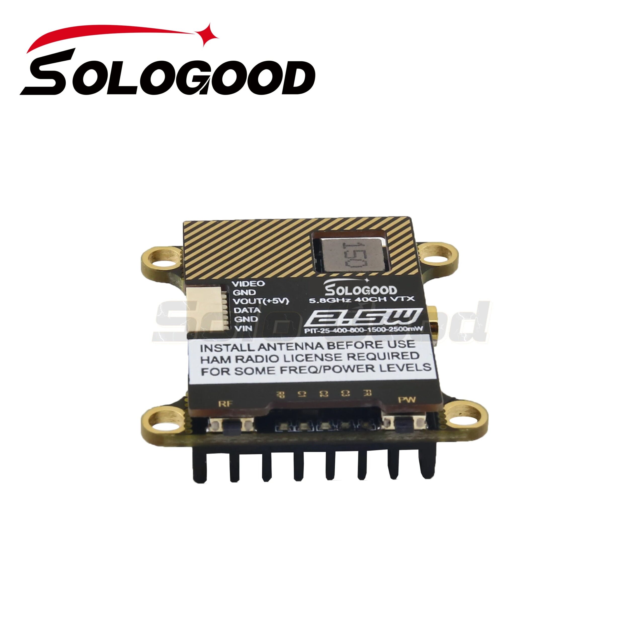 SoloGood 5.8G 2.5W 40CH VTX - 0/25/400/800/1500/2500mW NTSC/PAL Video Transmitter For RC FPV Freestyle Long Range Racing Drone 4 SoloGood 5.8G 2.5W 40CH VTX - 0/25/400/800/1500/2500mW NTSC/PAL Video Transmitter For RC FPV Freestyle Long Range Racing Drone - Image 4