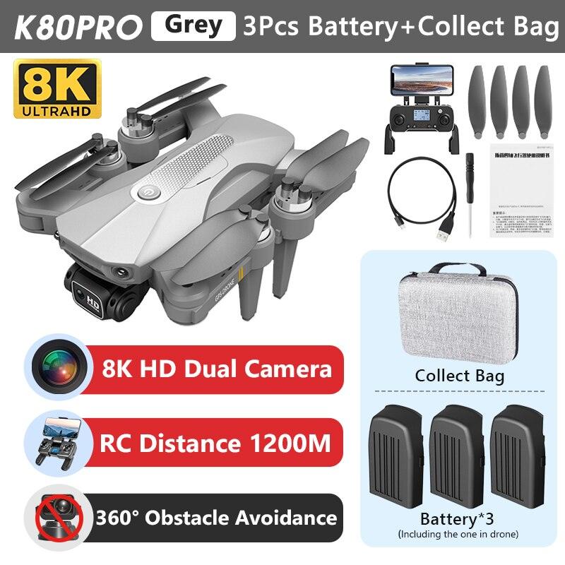 K80 Max Drone - 8K HD Camera Drone Brushless Motor GPS 5G WIFI 360 Obstacle Avoidance Foldable Quadcopter K80 PRO MAX RC Dron Toys Professional Camera Drone 20 K80 Max Drone - 8K HD Camera Drone Brushless Motor GPS 5G WIFI 360 Obstacle Avoidance Foldable Quadcopter K80 PRO MAX RC Dron Toys Professional Camera Drone — изображение 20