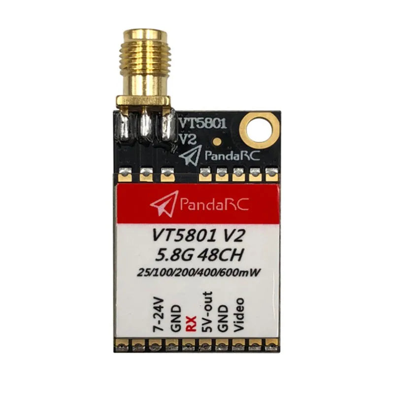 PandaRC VT5801 V2 VT5805 VTX - FPV Video Transmitter 5.8G 48CH 25/100/200/400/600mW Switchable OSD adjustable SMA MMCX VTX RC 3 PandaRC VT5801 V2 VT5805 VTX - FPV Video Transmitter 5.8G 48CH 25/100/200/400/600mW Switchable OSD adjustable SMA MMCX VTX RC — изображение 3