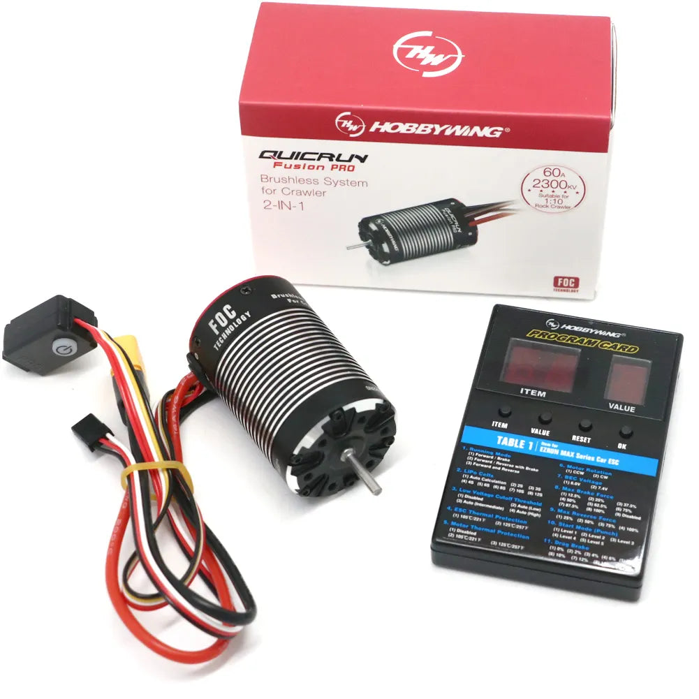 HobbyWing QuicRun Fusion Pro - 540 2300KV Brushless Sensory Motor Built In 60A ESC 2 in 1 for RC 1/10 Climbing Car 7 HobbyWing QuicRun Fusion Pro - 540 2300KV Brushless Sensory Motor Built In 60A ESC 2 in 1 for RC 1/10 Climbing Car - Image 7
