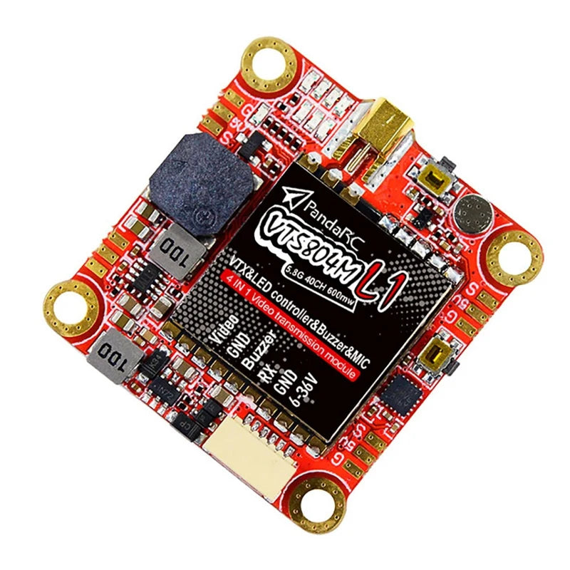 Pandarc VT5804M L1 VTX - 5.8G Interface Controller 25/100/200/400/600MW VTX Buzzer LED Controller Forrc FPV Racing Drones 6 Pandarc VT5804M L1 VTX - 5.8G Interface Controller 25/100/200/400/600MW VTX Buzzer LED Controller Forrc FPV Racing Drones — изображение 6
