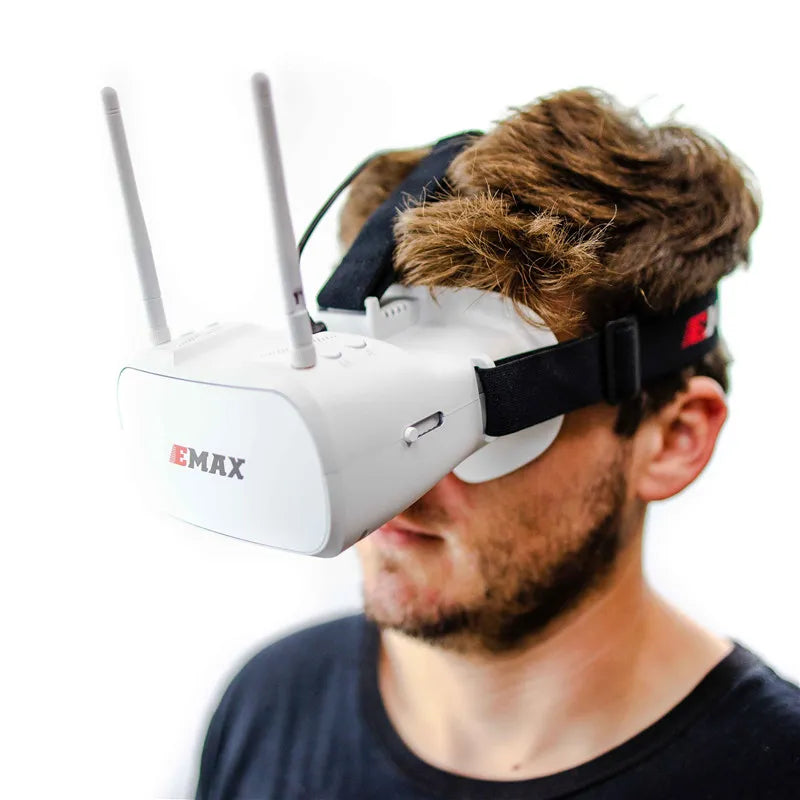 EMAX Tinyhawk 5.8G 48CH Diversity FPV Goggles - 4.3 Inches 480*320 Video Headset With Dual Antennas 4.2V 1800mAh Battery For RC Dr 2 EMAX Tinyhawk 5.8G 48CH Diversity FPV Goggles - 4.3 Inches 480*320 Video Headset With Dual Antennas 4.2V 1800mAh Battery For RC Dr - Image 2