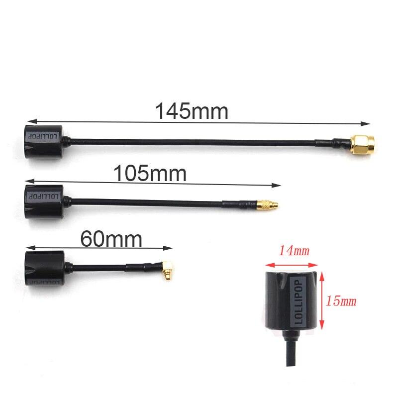 Micro Lollipop 5.8G RHCP Image Transmission Antenna 65/105/145MM SMA / RP-SMA / MMCX / UFL For RC FPV Racing Drones DIY Part 16 Micro Lollipop 5.8G RHCP Image Transmission Antenna 65/105/145MM SMA / RP-SMA / MMCX / UFL For RC FPV Racing Drones DIY Part - Image 16