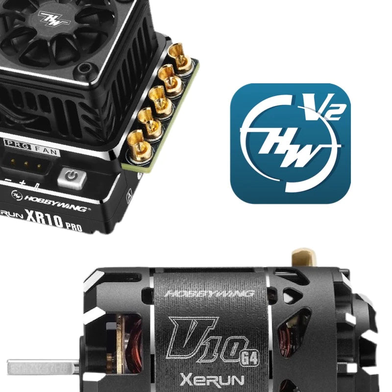Hobbywing XERUN XR10 Pro ESC G2S Combo - XERUN V10 G3 G4 Competition Brushless Motor with XR10 Pro G2S ESC for RC Car Trucks 3 Hobbywing XERUN XR10 Pro ESC G2S Combo - XERUN V10 G3 G4 Competition Brushless Motor with XR10 Pro G2S ESC for RC Car Trucks — изображение 3
