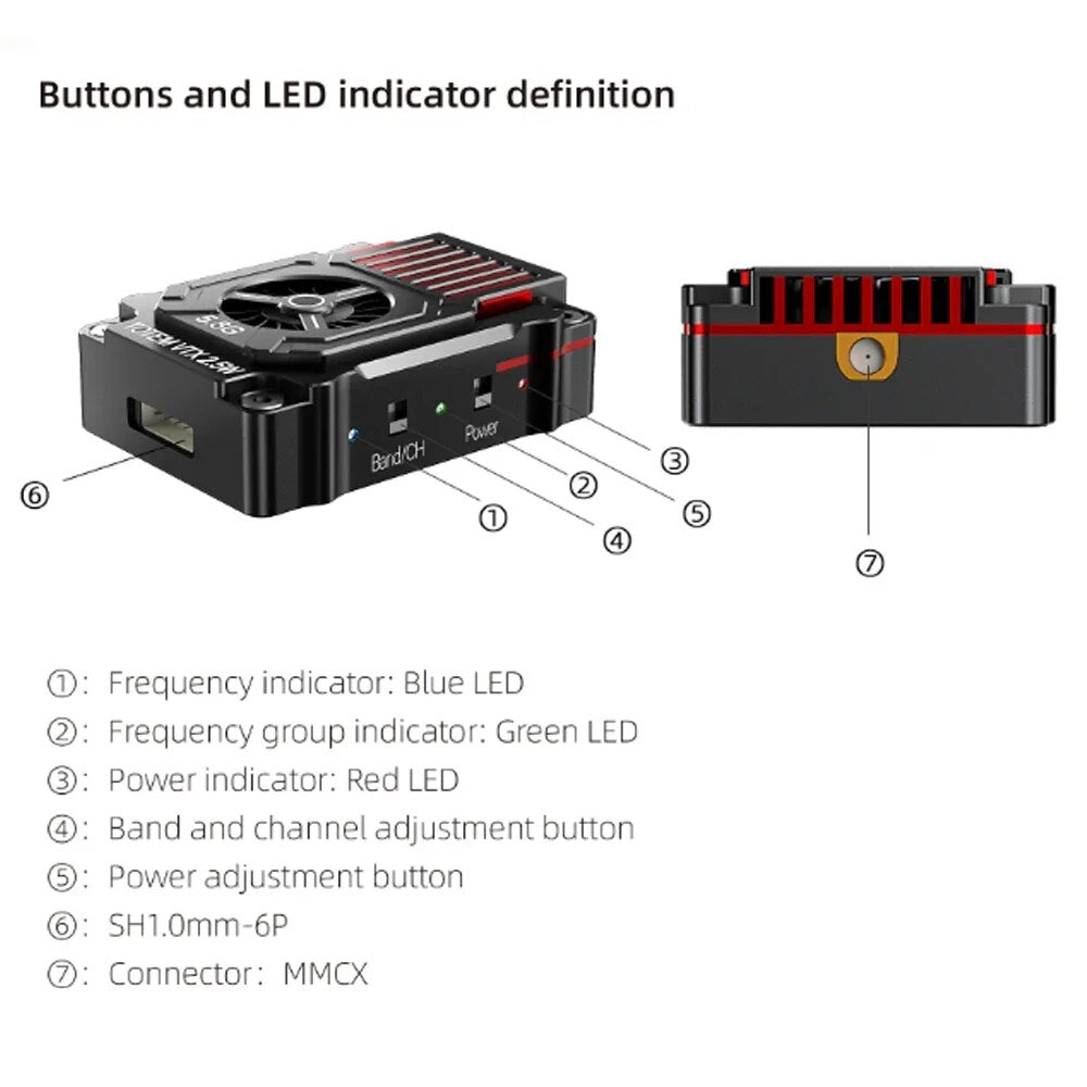 TOTEM 5.8G 2.5W 48CH VTX - 25mW/400mW/800mW/1600mW/2500mW 48CH 5.8GHz Switchable Video Transmitter For Fixed Wing Airplane FPV Drone 5 TOTEM 5.8G 2.5W 48CH VTX - 25mW/400mW/800mW/1600mW/2500mW 48CH 5.8GHz Switchable Video Transmitter For Fixed Wing Airplane FPV Drone - Image 5