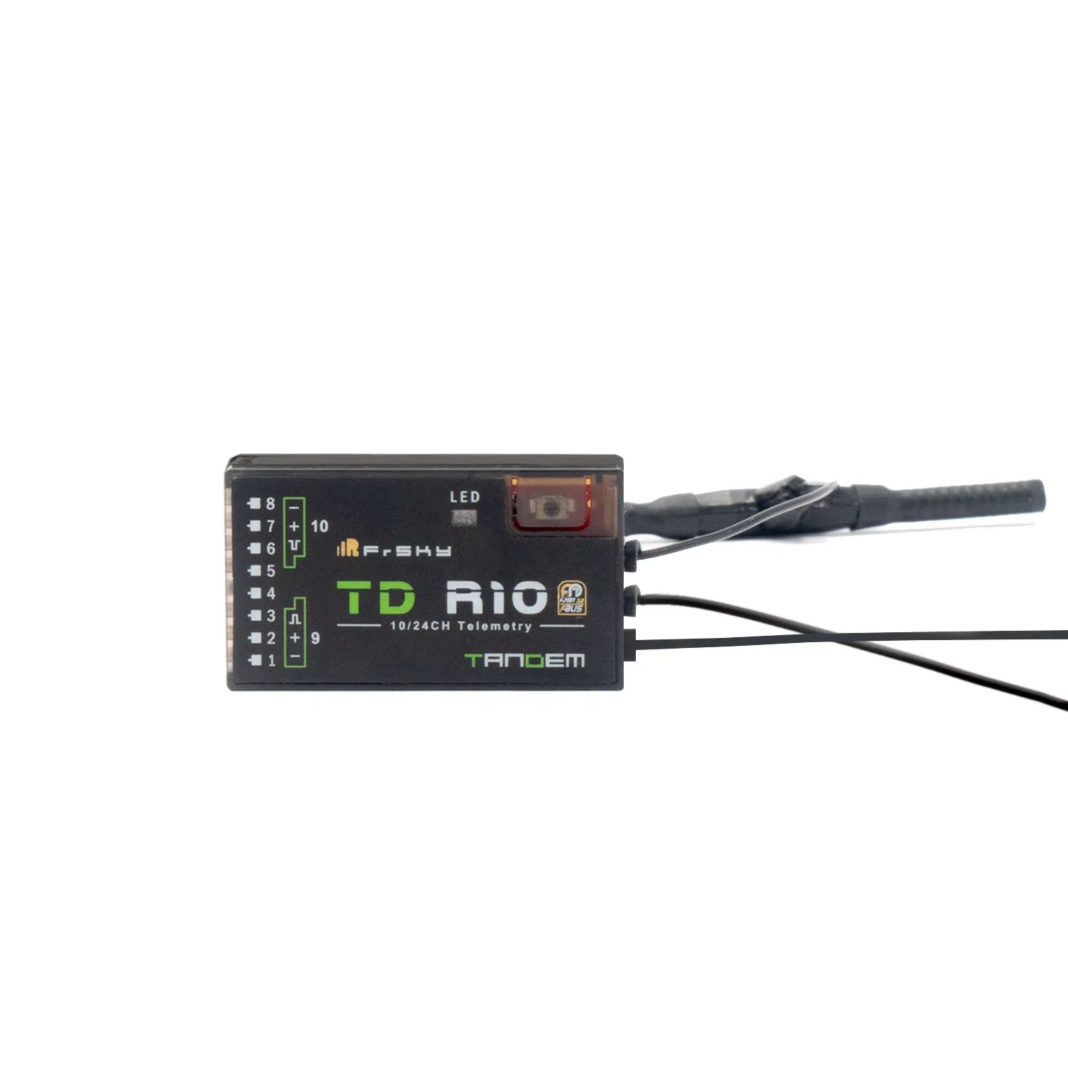 FrSky TD R10 Receiver - 2.4G & 900M Tandem Dual-Band Receiver with 10 Channel Ports 2 FrSky TD R10 Receiver - 2.4G & 900M Tandem Dual-Band Receiver with 10 Channel Ports — изображение 2