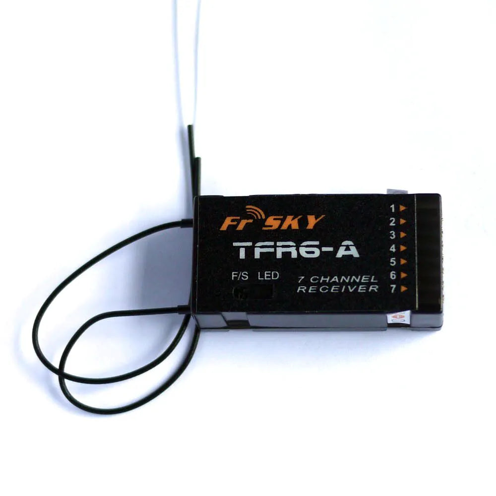 FrSky TFR6-A Receiver - 2.4G 7CH Futaba FASST Compatible (Horizontal Connectors) 1 FrSky TFR6-A Receiver - 2.4G 7CH Futaba FASST Compatible (Horizontal Connectors)