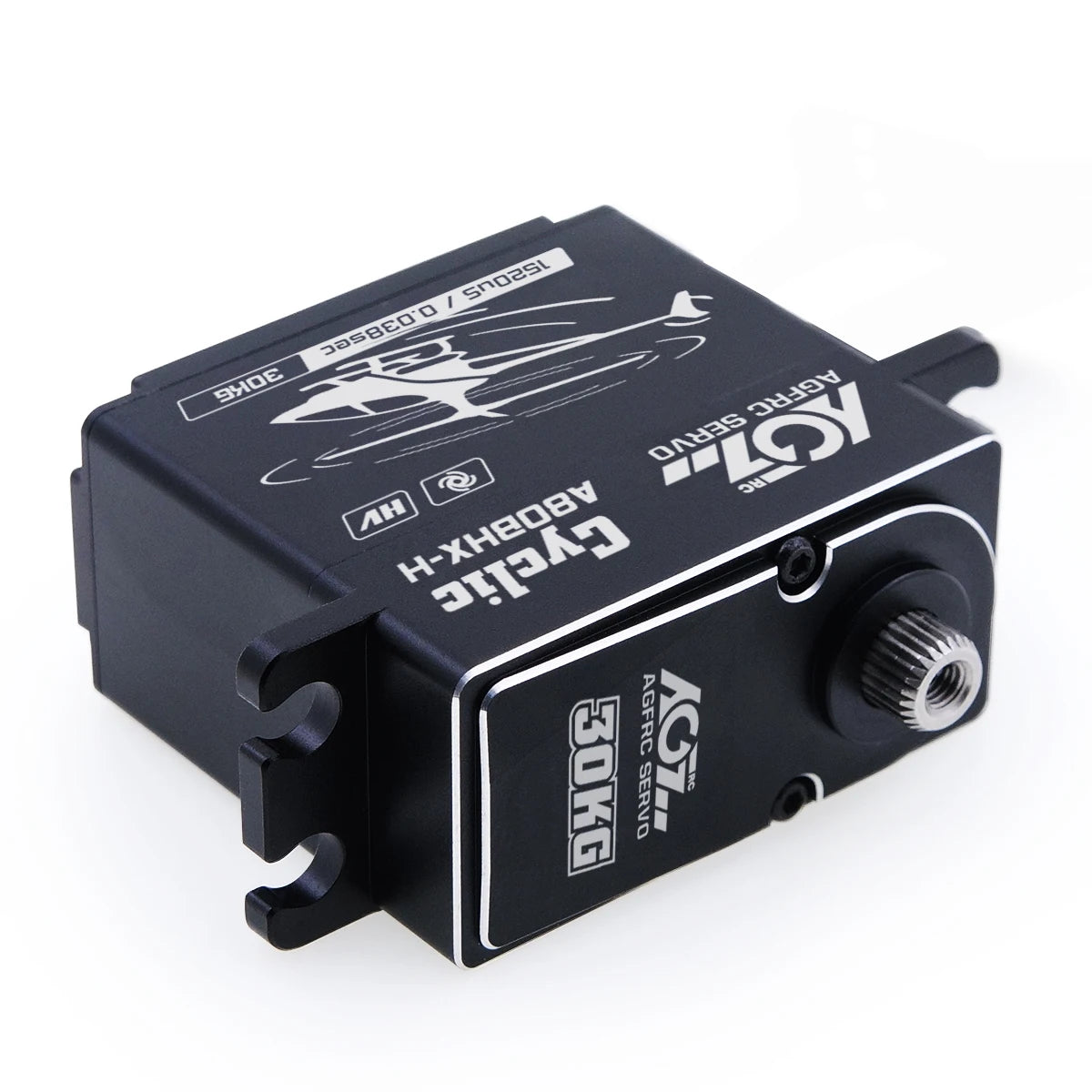 AGFRC A80BHX-H - 30KG 0.038Sec 25T Aluminum Case High Torque HV Brushless Cyclic Servo For 570-800 Class Helicopter Swash Plate 4 AGFRC A80BHX-H - 30KG 0.038Sec 25T Aluminum Case High Torque HV Brushless Cyclic Servo For 570-800 Class Helicopter Swash Plate — изображение 4