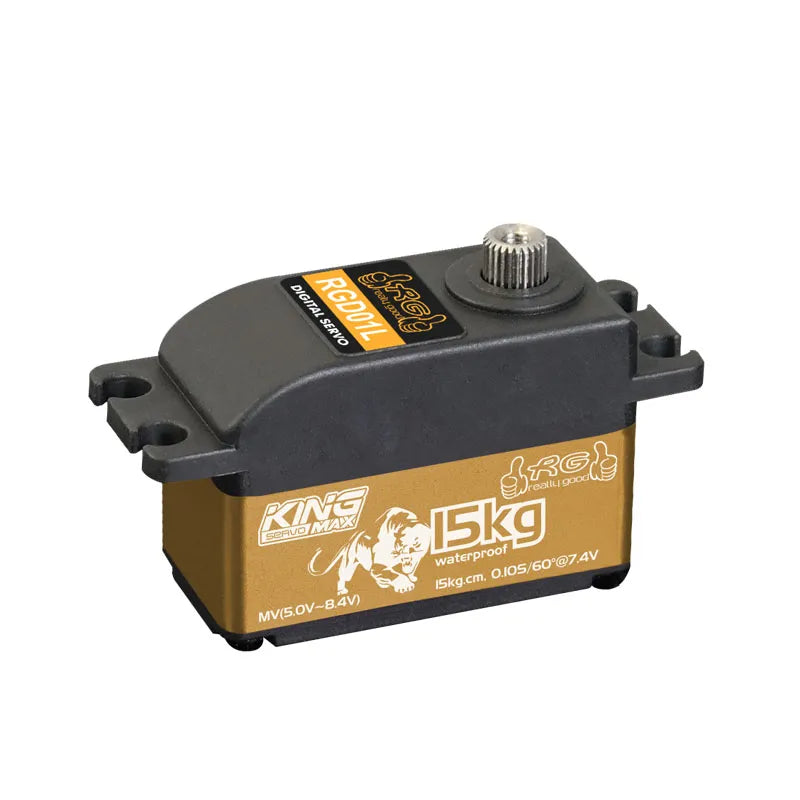 KINGMAX RGD01L - 7.4V 15kg.cm DC 0.10sec 52g Full Waterproof digital metal gears low profile servo for flat running drift rc car