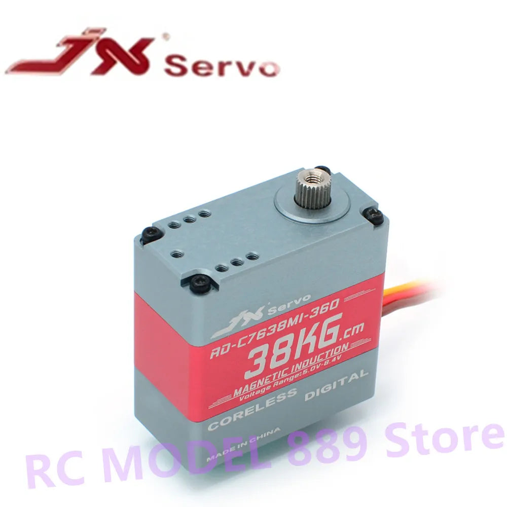 JX Servo RD-C7638MI-360 38kg.cm 360 degree coreless Magnetic induction full CNC aluminium hulls structure rc Robot servo 4 JX Servo RD-C7638MI-360 38kg.cm 360 degree coreless Magnetic induction full CNC aluminium hulls structure rc Robot servo — изображение 4