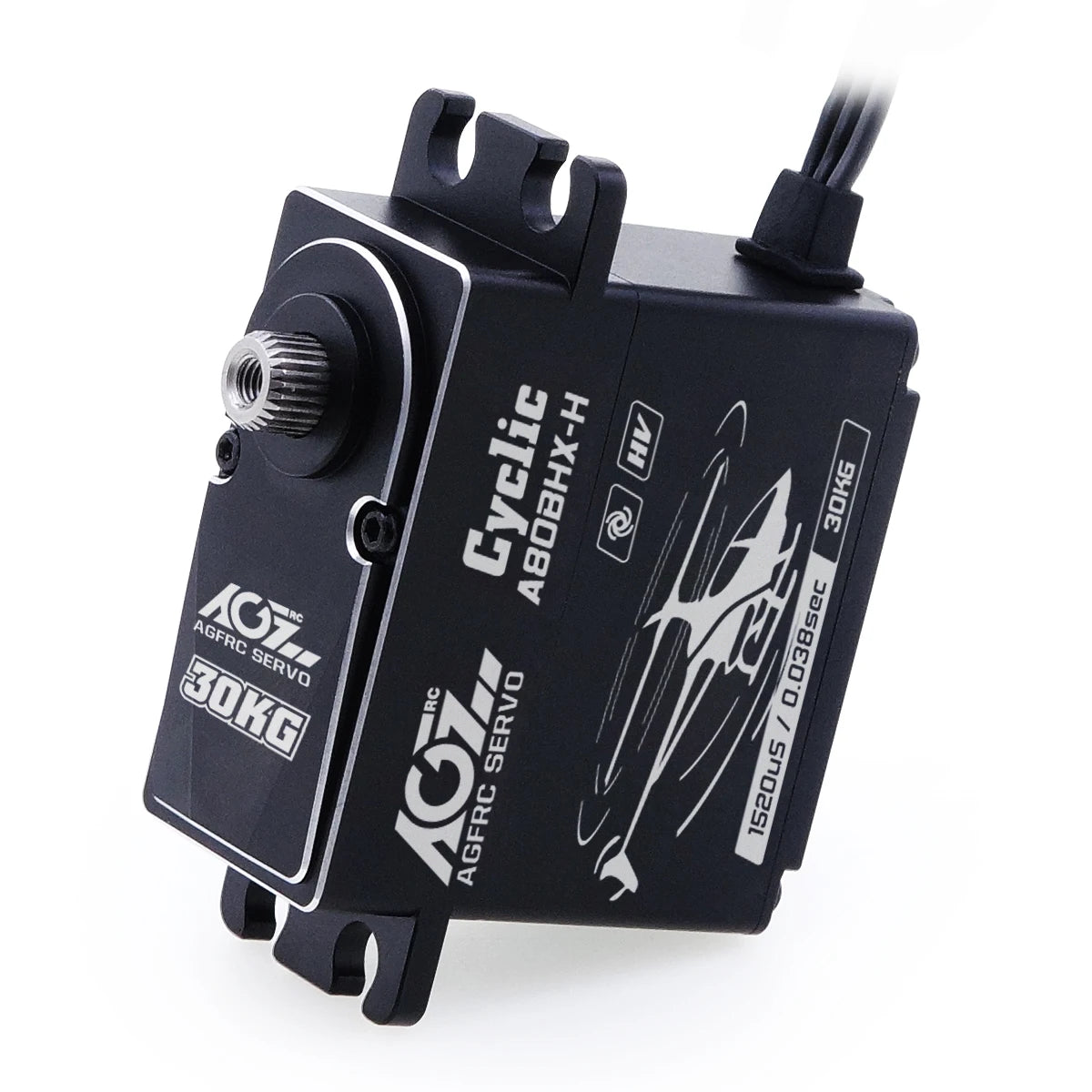 AGFRC A80BHX-H - 30KG 0.038Sec 25T Aluminum Case High Torque HV Brushless Cyclic Servo For 570-800 Class Helicopter Swash Plate 6 AGFRC A80BHX-H - 30KG 0.038Sec 25T Aluminum Case High Torque HV Brushless Cyclic Servo For 570-800 Class Helicopter Swash Plate — изображение 6