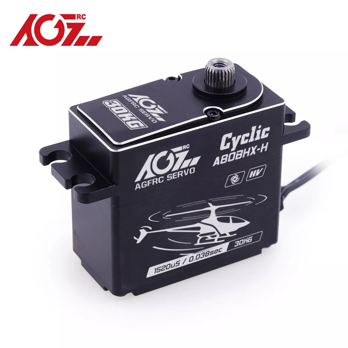 AGFRC A80BHX-H - 30KG 0.038Sec 25T Aluminum Case High Torque HV Brushless Cyclic Servo For 570-800 Class Helicopter Swash Plate 3 AGFRC A80BHX-H - 30KG 0.038Sec 25T Aluminum Case High Torque HV Brushless Cyclic Servo For 570-800 Class Helicopter Swash Plate — изображение 3