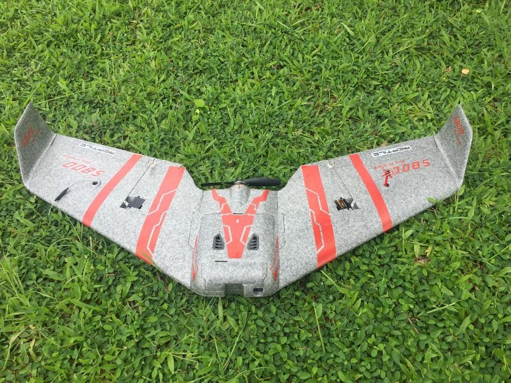 Reptile S800 V2 Fixed Wing Aircraft - SKY SHADOW 820mm Wingspan Gray FPV EPP Foam Flying Wing Racer KIT / PNP selection weight 170g 2 Reptile S800 V2 Fixed Wing Aircraft - SKY SHADOW 820mm Wingspan Gray FPV EPP Foam Flying Wing Racer KIT / PNP selection weight 170g - Image 2