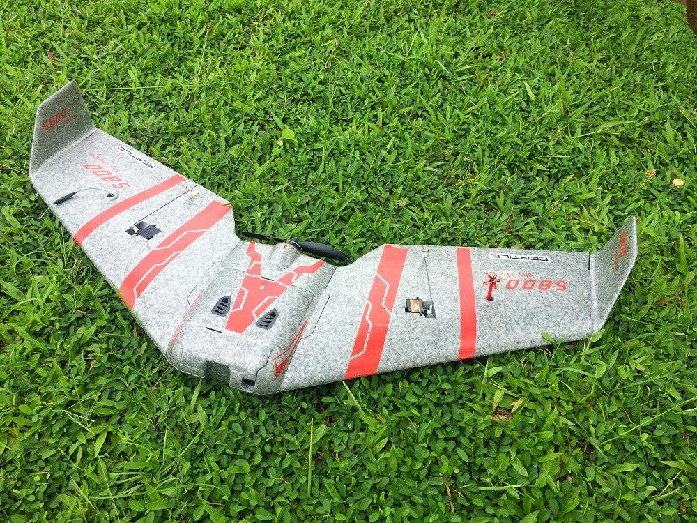 Reptile S800 V2 Fixed Wing Aircraft - SKY SHADOW 820mm Wingspan Gray FPV EPP Foam Flying Wing Racer KIT / PNP selection weight 170g 3 Reptile S800 V2 Fixed Wing Aircraft - SKY SHADOW 820mm Wingspan Gray FPV EPP Foam Flying Wing Racer KIT / PNP selection weight 170g - Image 3