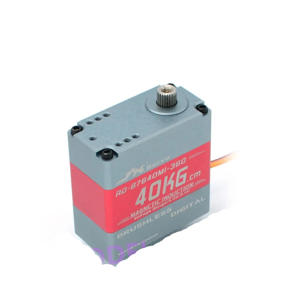 JX Servo RD-B7640MI-360 - 8.4V40kg 0.11sec/60° 360 degree brushless servo Magnetic induction full CNC Aluminium Hulls Robot Mechanical Arm