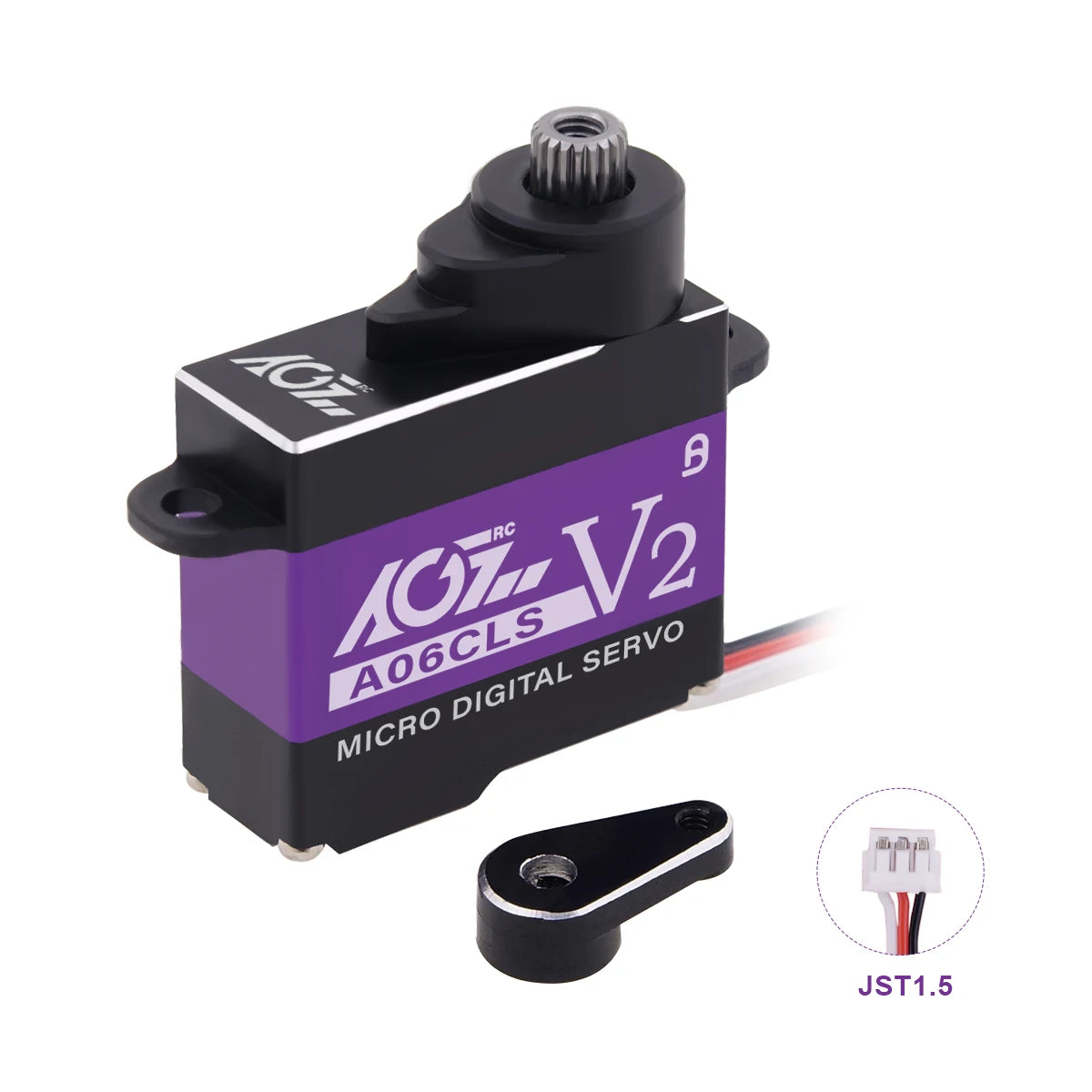 AGFRC A06CLS V2 - 3.0KG 0.052Sec CNC 20T HV 7g Titanium Gear Super Fast Programmable Micro Servo for Mini Car GLR GLA MRZ Airplane 8 AGFRC A06CLS V2 - 3.0KG 0.052Sec CNC 20T HV 7g Titanium Gear Super Fast Programmable Micro Servo for Mini Car GLR GLA MRZ Airplane — изображение 8