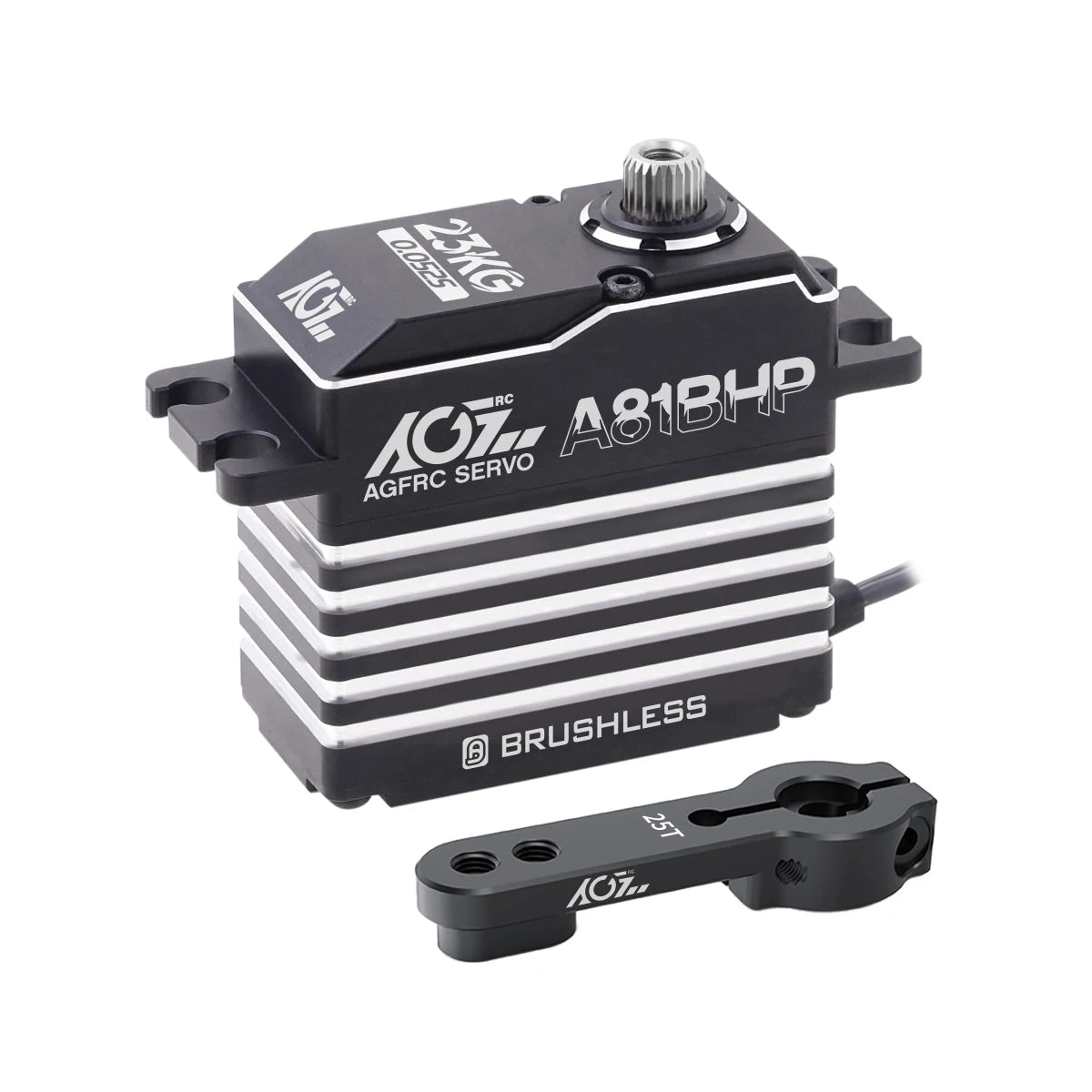 AGFRC A81BHP - 23KG Super Speed Steel Gears HV Brushless Programmable Standard Steering Servo For 1/8 RC Truck Car Boat Aircraft 9 AGFRC A81BHP - 23KG Super Speed Steel Gears HV Brushless Programmable Standard Steering Servo For 1/8 RC Truck Car Boat Aircraft — изображение 9