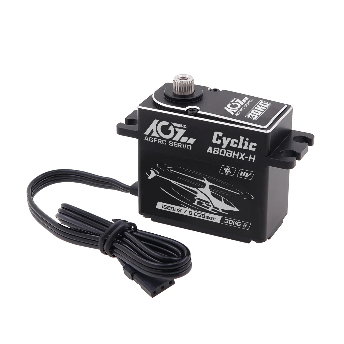 AGFRC A80BHX-H - 8.4V 30KG Programmable Helicopter Cyclic Servo High Torque High Voltage Brushless Digital Motor For RC Helicopter 11 AGFRC A80BHX-H - 8.4V 30KG Programmable Helicopter Cyclic Servo High Torque High Voltage Brushless Digital Motor For RC Helicopter — изображение 11