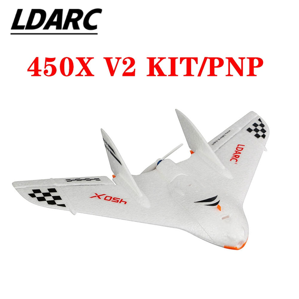 LDARC 450X V2 RC Airplanes - 431mm Wingspan EPP Foam TINY WING FPV Flying Wing KIT / PNP FPV/RTF Version RC Fixed-Wing Drones Toys 2 LDARC 450X V2 RC Airplanes - 431mm Wingspan EPP Foam TINY WING FPV Flying Wing KIT / PNP FPV/RTF Version RC Fixed-Wing Drones Toys - Image 2