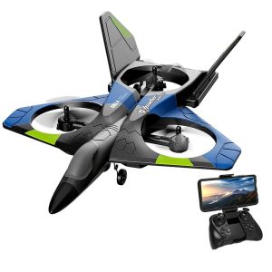 V27 RC Airplane - 2023 New 2.4G Remote Control Fighter Hobby Plane Glider Airplane EPP Foam Toys RC drone Kids Gift