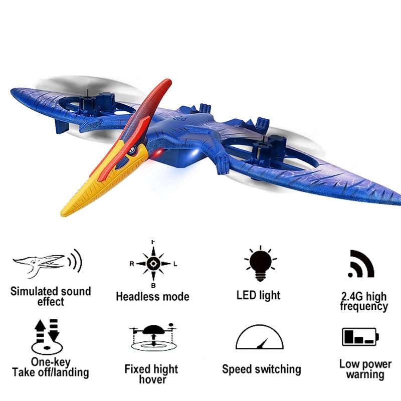 MXW New Mini Drone Dinosaur Remote Control Aircraft 2.4G Radio Control Helicopter Pterosau Drones RC Plane Children's Flying Toy 8 MXW New Mini Drone Dinosaur Remote Control Aircraft 2.4G Radio Control Helicopter Pterosau Drones RC Plane Children's Flying Toy - Image 8