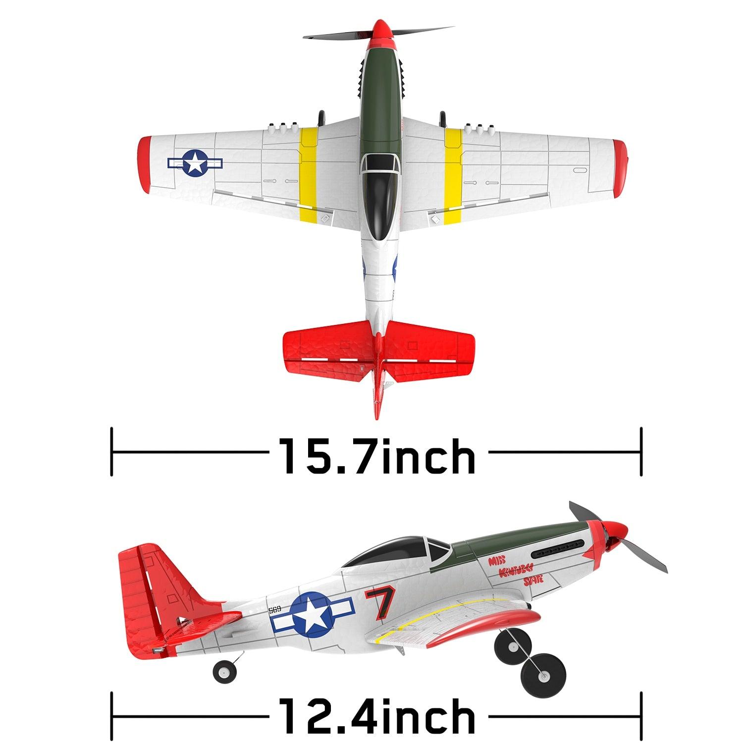 P51D RC Airplane - 2-Ch/4-Ch One-key Aerobatic RC Plane RTF Mustang Aircraft W/Xpilot Stabilization System (761-5 RTF) 9 P51D RC Airplane - 2-Ch/4-Ch One-key Aerobatic RC Plane RTF Mustang Aircraft W/Xpilot Stabilization System (761-5 RTF) - Image 9