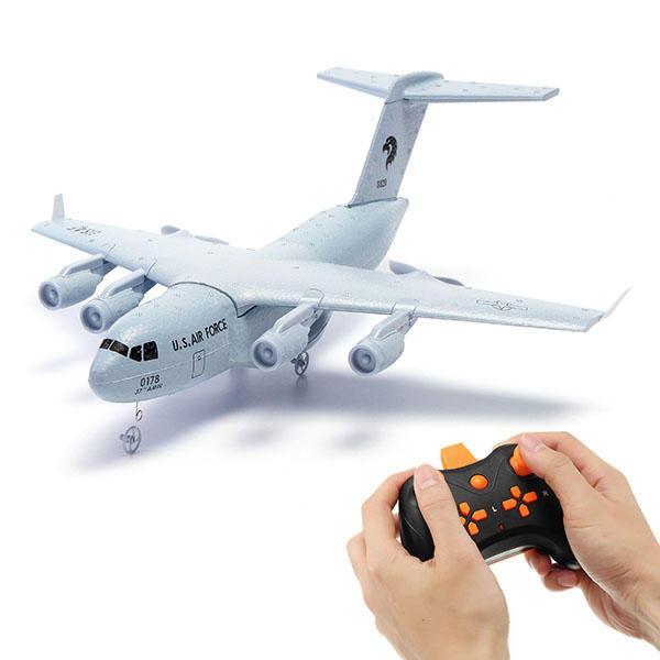 C-17 RC Drone - DIY Aircraft Transport Aircraft 373mm Wingspan EPP RC Drone Airplane 2.4GHz 2CH 3-Axis Aircraft Toy for Children 2 C-17 RC Drone - DIY Aircraft Transport Aircraft 373mm Wingspan EPP RC Drone Airplane 2.4GHz 2CH 3-Axis Aircraft Toy for Children - Image 2