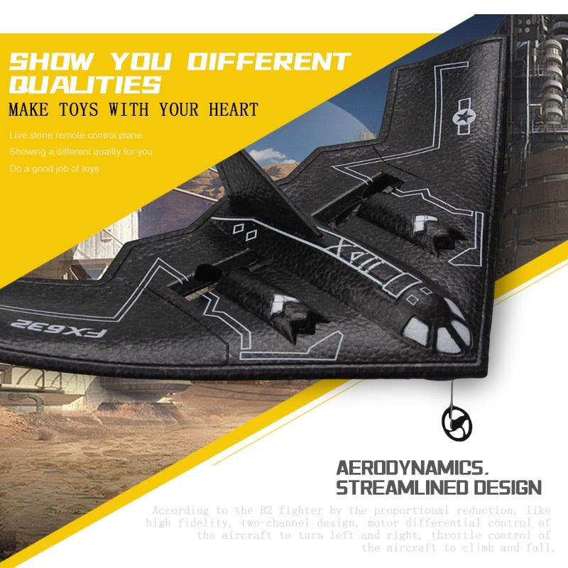 Rc Plane B2 Stealth Bomber - 2Ch 34Cm Wingspain Cessna 2.4G Remote Control Airplane Aircraft Drone Toys for Adults Children 6 Rc Plane B2 Stealth Bomber - 2Ch 34Cm Wingspain Cessna 2.4G Remote Control Airplane Aircraft Drone Toys for Adults Children - Image 6