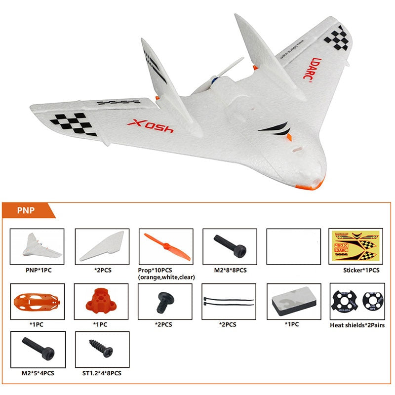LDARC 450X V2 RC Airplanes - 431mm Wingspan EPP Foam TINY WING FPV Flying Wing KIT / PNP FPV/RTF Version RC Fixed-Wing Drones Toys 3 LDARC 450X V2 RC Airplanes - 431mm Wingspan EPP Foam TINY WING FPV Flying Wing KIT / PNP FPV/RTF Version RC Fixed-Wing Drones Toys - Image 3