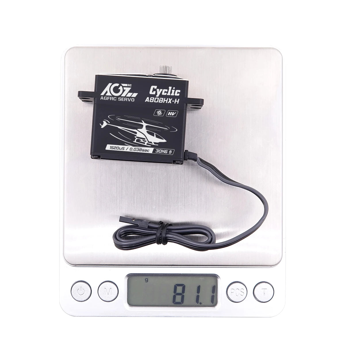 AGFRC A80BHX-H - 8.4V 30KG Programmable Helicopter Cyclic Servo High Torque High Voltage Brushless Digital Motor For RC Helicopter 7 AGFRC A80BHX-H - 8.4V 30KG Programmable Helicopter Cyclic Servo High Torque High Voltage Brushless Digital Motor For RC Helicopter — изображение 7