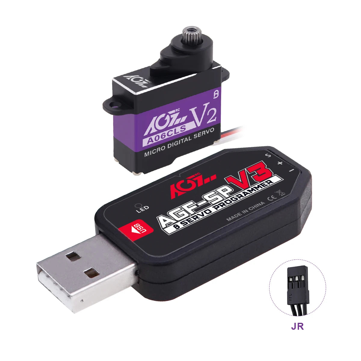 AGFRC A06CLS V2 - 3.0KG 0.052Sec CNC 20T HV 7g Titanium Gear Super Fast Programmable Micro Servo for Mini Car GLR GLA MRZ Airplane 11 AGFRC A06CLS V2 - 3.0KG 0.052Sec CNC 20T HV 7g Titanium Gear Super Fast Programmable Micro Servo for Mini Car GLR GLA MRZ Airplane — изображение 11